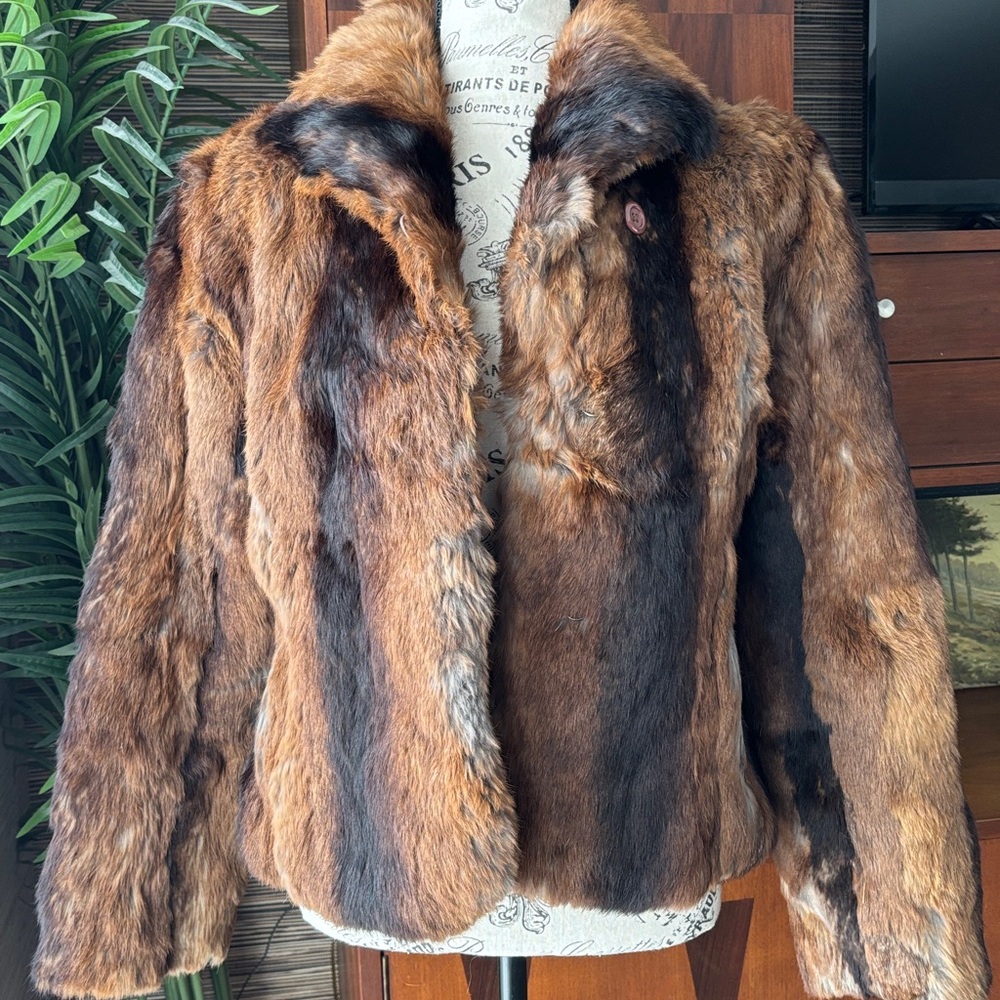 Vintage Genuine Mink ? Fur Swing Coat Satin Lining
